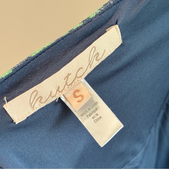 Anthropologie Hutch Blue Green Floral Halter Corset Midi Dress Small - Picture 6 of 10